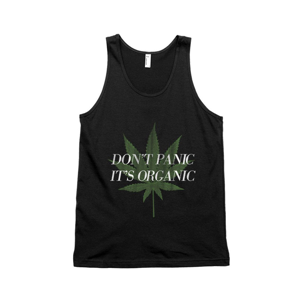 Don't Panic It's Organic Vintage Cannabis Print Unisex Tank Top