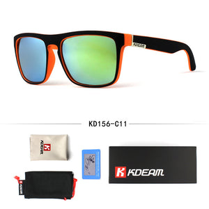 Fashion Guy's Sun Glasses From Kdeam Polarized Sunglasses Men Classic Design All-Fit Mirror Sunglass With Brand Box CE