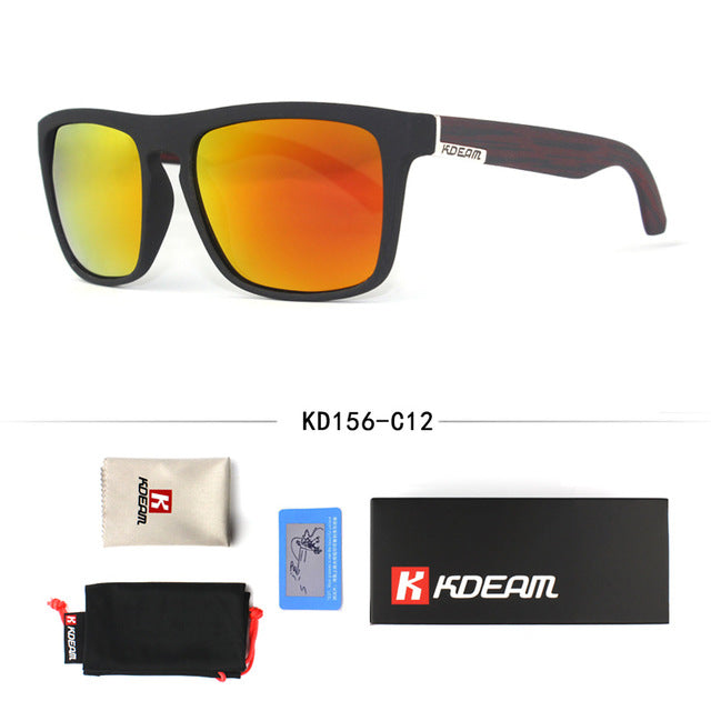 Fashion Guy's Sun Glasses From Kdeam Polarized Sunglasses Men Classic Design All-Fit Mirror Sunglass With Brand Box CE