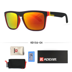 Fashion Guy's Sun Glasses From Kdeam Polarized Sunglasses Men Classic Design All-Fit Mirror Sunglass With Brand Box CE