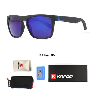 Fashion Guy's Sun Glasses From Kdeam Polarized Sunglasses Men Classic Design All-Fit Mirror Sunglass With Brand Box CE