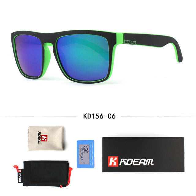 Fashion Guy's Sun Glasses From Kdeam Polarized Sunglasses Men Classic Design All-Fit Mirror Sunglass With Brand Box CE