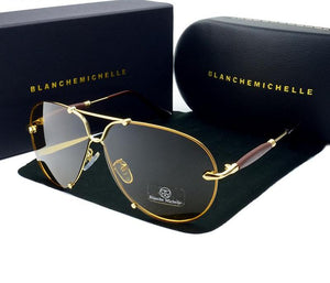 Men's High Quality Fashion Rimless Sunglasses With Box