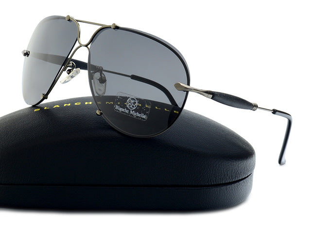 Men's High Quality Fashion Rimless Sunglasses With Box