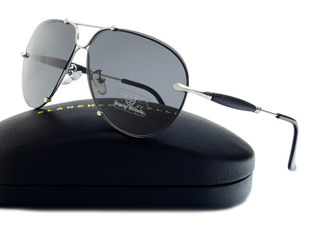 Men's High Quality Fashion Rimless Sunglasses With Box