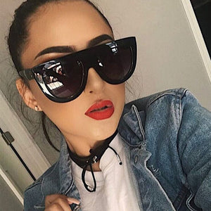 Fashion Cat Eye Sunglasses Women Chic Brand Designer Luxury Sunglasses Lady Summer Style Sun Glasses Female Rivet Shades UV400