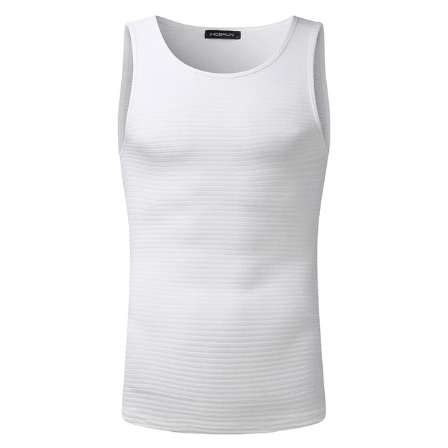 Mens Tank Top Elastic Men Vest Sleeveless Fitness Tanks Tops