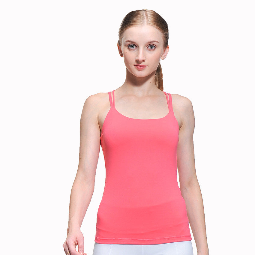 Female Colorful Yoga Fitness Sports Sleeveless Running Gym Tank Top