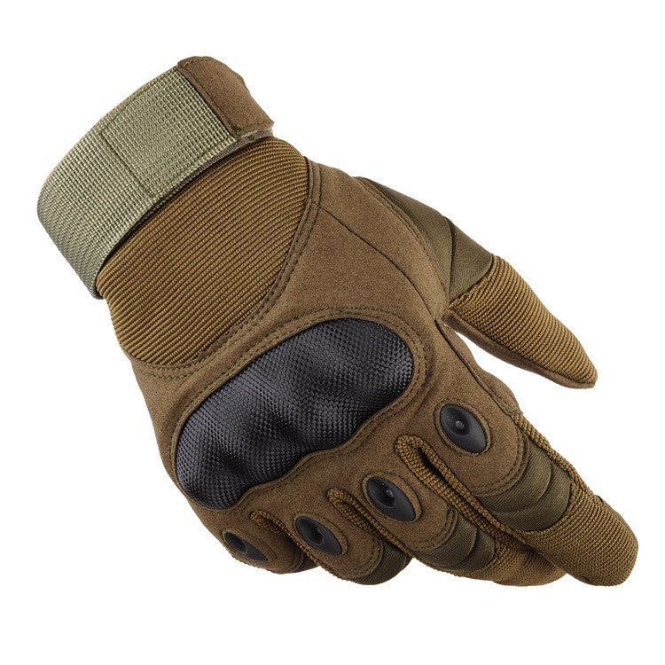 Outdoor Tactical Gloves Full Finger Sports Military Men's Gloves Armor Protection Shell Gloves