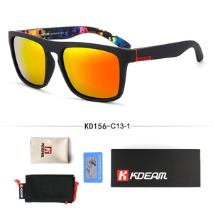 Fashion Guy's Sun Glasses From Kdeam Polarized Sunglasses Men Classic Design All-Fit Mirror Sunglass With Brand Box CE