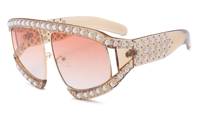 Women's Luxury Big Pearl Sunglasses