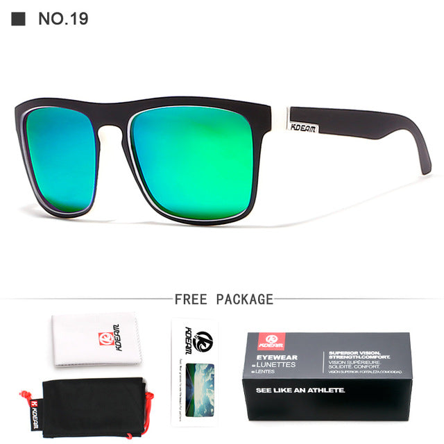 Fashion Guy's Sun Glasses From Kdeam Polarized Sunglasses Men Classic Design All-Fit Mirror Sunglass With Brand Box CE