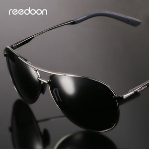 Reedoon Polarized Sunglasses HD Lens UV Protection Metal Frame Vintage Sun Glasses For Men Women Driving Fishing 1310